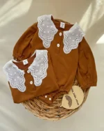 1407-بادی دورس یقه گیپوری جذاب برای دخترای قشنگمون