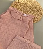 1540- بادی و شلوار بافت وارداتی دخترونه - Image 3