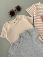 1551- بادی های آستین کوتاه از برند با کیفیت H&M - Image 2