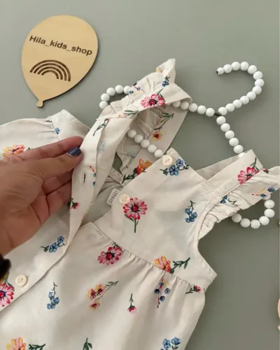 1649- پیراهن لینن دخترانه H&M - Image 2
