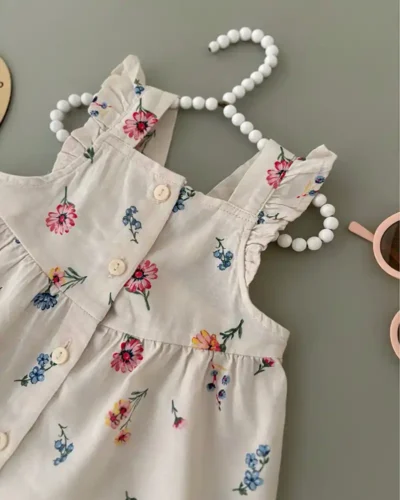 1649- پیراهن لینن دخترانه H&M - Image 5