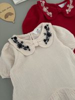 1717- پیراهن موسلین دخترانه از برند H&M - Image 2
