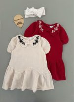 1717- پیراهن موسلین دخترانه از برند H&M