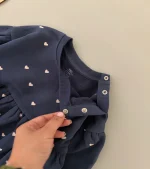 1761- پیراهن توو کرک دخترانه برند m&s - Image 4