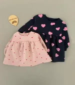 1761- پیراهن توو کرک دخترانه برند m&s - Image 5