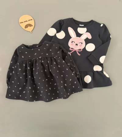 1761- پیراهن توو کرک دخترانه برند m&s - Image 6